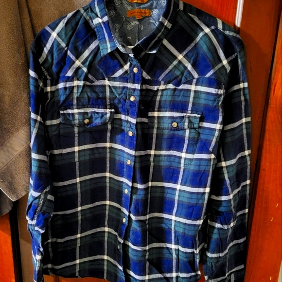 Zachs girlfriend plaid flannel, women's xl. - Picture 1 of 6